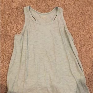 blue tank top